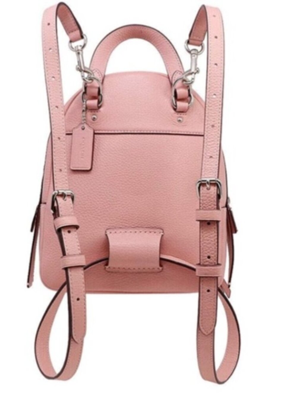 Coach Pink Pebbled Leather Mini Backpack - Picture 2 of 16
